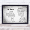 The Script I'm Yours Man Lady Couple Grey Song Lyric Quote Print