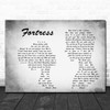 Queens of the Stone Age Fortress Man Lady Couple Grey Song Lyric Quote Print