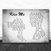 Sixpence None The Richer Kiss Me Man Lady Couple Grey Song Lyric Quote Print