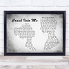 Dave Matthews Band Crash Into Me Man Lady Couple Grey Song Lyric Print