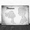 Aaron Lewis Forever Man Lady Couple Grey Song Lyric Quote Print