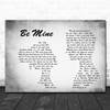 David Gray Be Mine Man Lady Couple Grey Song Lyric Quote Print