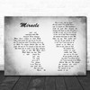 Shinedown Miracle Man Lady Couple Grey Song Lyric Quote Print