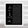 Elbow The Bones of You Black Script Song Lyric Music Wall Art Print