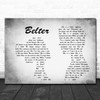 Gerry Cinnamon Belter Man Lady Couple Grey Song Lyric Quote Print