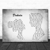 Stereophonics Dakota Man Lady Couple Grey Song Lyric Quote Print