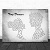 Elton John Tiny Dancer Man Lady Couple Grey Song Lyric Print