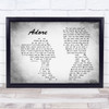 Amy Shark Adore Man Lady Couple Grey Song Lyric Quote Print