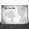 Dave Matthews Band You And Me Man Lady Couple Grey Song Lyric Print