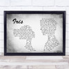 Goo Goo Dolls Iris Man Lady Couple Grey Song Lyric Quote Print