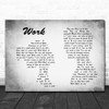 Kane Brown Work Man Lady Couple Grey Song Lyric Quote Print