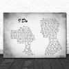 Westlife I Do Man Lady Couple Grey Song Lyric Print