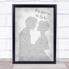 Simply Red If You Don't Know Me By Now Man Lady Bride Groom Wedding Grey Print
