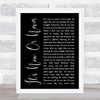 Elvis Presley It's Now Or Never Black Script Song Lyric Music Wall Art Print