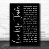 Elvis Presley Love Me Tender Black Script Song Lyric Music Wall Art Print