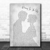 Dani And Lizzy Dancing In The Sky Man Lady Bride Groom Wedding Grey Song Print