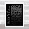 Elvis Presley Pocketful Of Rainbows Black Script Song Lyric Music Wall Art Print