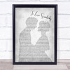 Bee Gees To Love Somebody Man Lady Bride Groom Wedding Grey Song Lyric Print