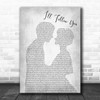 Shinedown I'll Follow You Man Lady Bride Groom Wedding Grey Song Lyric Print