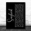 Eva Cassidy Songbird Black Script Song Lyric Music Wall Art Print