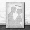 Oasis Champagne Supernova Grey Song Lyric Man Lady Bride Groom Wedding Print