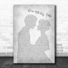 Luther Vandross Dance With My Father Man Lady Bride Groom Grey Song Lyric Print