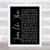 Foo Fighters Times Like These Black Script Song Lyric Music Wall Art Print