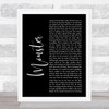 Gabbie Hanna Monster Black Script Song Lyric Music Wall Art Print