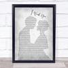 Cee Lo Green I Want You Man Lady Bride Groom Wedding Grey Song Lyric Quote Print