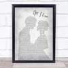 Art Garfunkel All I Know Man Lady Bride Groom Wedding Grey Song Lyric Print