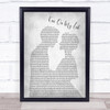 Hall & Oates Kiss On My List Grey Song Lyric Man Lady Bride Groom Wedding Print