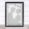 The Script I'm Yours Man Lady Bride Groom Wedding Grey Song Lyric Quote Print