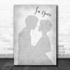 The Script I'm Yours Man Lady Bride Groom Wedding Grey Song Lyric Quote Print