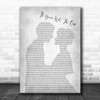 Daniel Bedingfield If You're Not The One Man Lady Bride Groom Grey Song Print