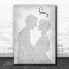 Bobby Hebb Sunny Man Lady Bride Groom Wedding Grey Song Lyric Quote Print