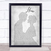 Depeche Mode Home Man Lady Bride Groom Wedding Grey Song Lyric Quote Print