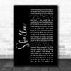 Lady Gaga & Bradley Cooper Shallow Black Script Song Lyric Music Wall Art Print