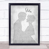 Dashboard Confessional Stolen Man Lady Bride Groom Wedding Grey Song Lyric Print