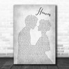 Bryan Adams Heaven Grey Song Lyric Man Lady Bride Groom Wedding Print