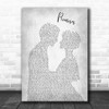 Calvin Harris and Sam Smith Promises Grey Song Lyric Man Lady Bride Groom Print