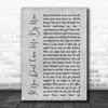 Simply Red If You Don't Know Me By Now Rustic Script Grey Song Lyric Quote Print