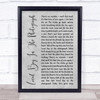 Stereophonics Local Boy In The Photograph Rustic Script Grey Song Lyric Print