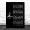 Miguel Adorn Black Script Song Lyric Music Wall Art Print