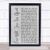 Joy Division Love Will Tear Us Apart Rustic Script Grey Song Lyric Quote Print