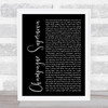 Oasis Champagne Supernova Black Script Song Lyric Music Wall Art Print