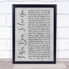 Queen I Was Born To Love You Rustic Script Grey Song Lyric Quote Print