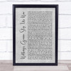 Jefferson Starship Nothing's Gonna Stop Us Now Grey Rustic Script Song Print