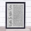 Moody Blues Nights In White Satin Rustic Script Grey Song Lyric Quote Print
