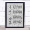 Adele Make You Feel My Love Rustic Script Grey Song Lyric Quote Print