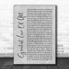 Whitney Houston Greatest Love Of All Rustic Script Grey Song Lyric Quote Print